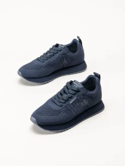 Gant Footwear - Bevinda - Marinblå sneakers i stickad textil