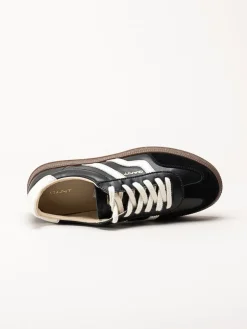 Gant Footwear - Cuzima sneaker - Svarta retro sneakers i skinn och mocka