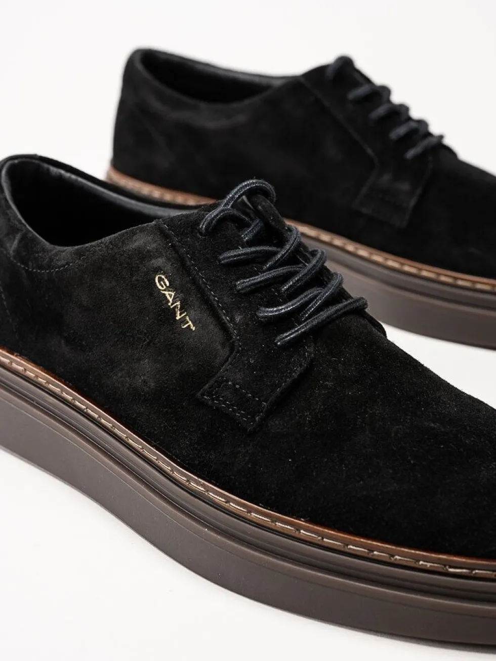 Gant Footwear - Kinzoon low lace - Svarta mockaskor med snörning