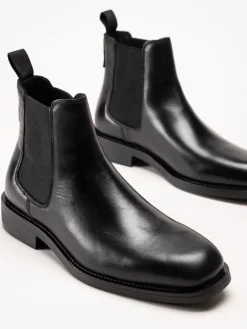 Gant Footwear - Rizmood - Svarta chelsea boots i skinn