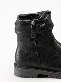 G Comfort - Svarta fodrade kängor i skinn