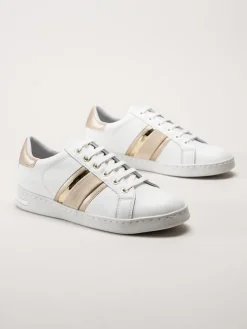 Geox - D Jaysen - Vita multifärgade sneakers i skinn
