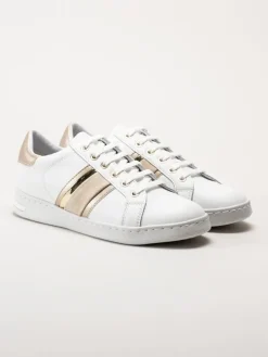 Geox - D Jaysen - Vita multifärgade sneakers i skinn