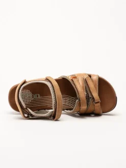 Green Comfort - Corsica - Ljusbrun sandal i mjukt skinn