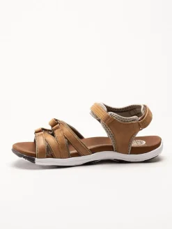 Green Comfort - Corsica - Ljusbrun sandal i mjukt skinn