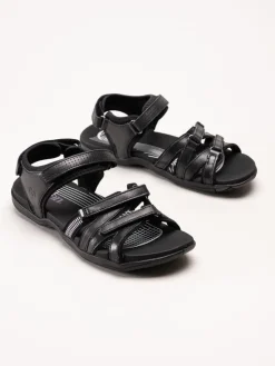 Green Comfort - Corsica - Svarta sandaler i mjukt skinn