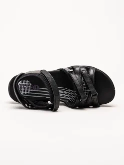Green Comfort - Corsica - Svarta sandaler i mjukt skinn