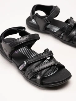 Green Comfort - Corsica - Svarta sandaler i mjukt skinn