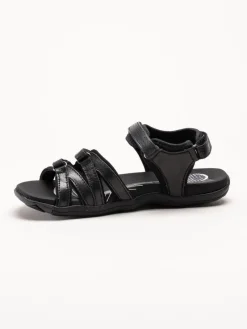 Green Comfort - Corsica - Svarta sandaler i mjukt skinn