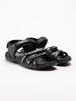 Green Comfort - Corsica - Svarta sandaler i mjukt skinn