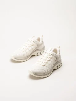 Green Comfort - London sneaker - Vita sneakers i mocka och mesh