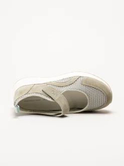Green Comfort - Zigga Mary Jane - Gröna ballerinaskor i mocka