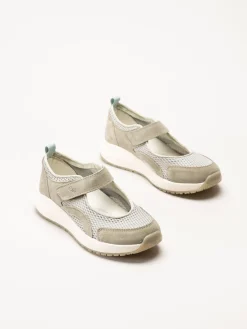 Green Comfort - Zigga Mary Jane - Gröna ballerinaskor i mocka