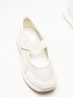 Green Comfort - Zigga Mary Jane - Ljusgrå mary jane ballerinasko
