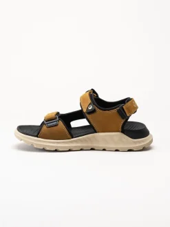 Halti - Bruna sportiga sandaler i oljat skinn