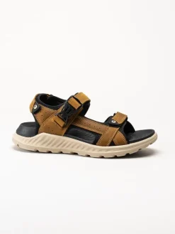 Halti - Bruna sportiga sandaler i oljat skinn