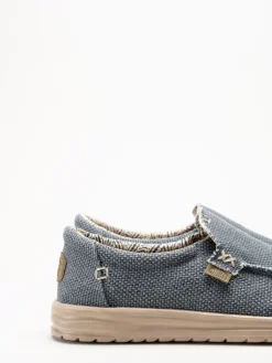 Hey Dude - Mikka Braided - Blå slip on sko i canvas