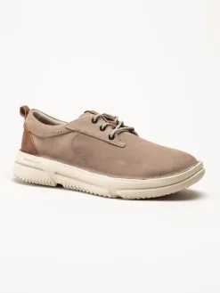 Hush Puppies - Mens Baylor - Beige promenadskor i nubuck