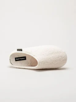 Hush Puppies - Women´s Lunia - Offwhite fodrade tofflor