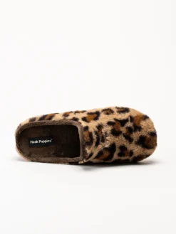 Hush Puppies - Women´s Olivia - Bruna leopardmönstrade tofflor