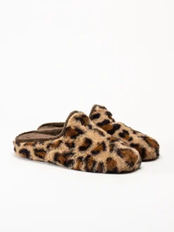 Hush Puppies - Women´s Olivia - Bruna leopardmönstrade tofflor