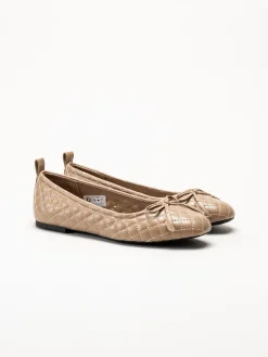 Ilse Jacobsen - Beige quiltad ballerinaskor