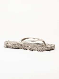 Ilse Jacobsen - Cheerful01 - Beige flip flops med glitter