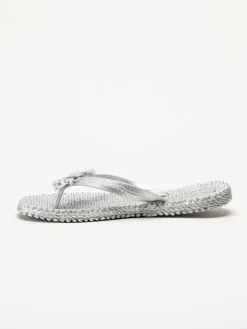 Ilse Jacobsen - Cheerful18F - Silverfärgade flip flops
