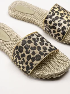Ilse Jacobsen - Cherio190GL - Leopardmönstrade slip in sandaler