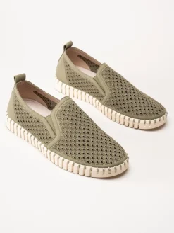 Ilse Jacobsen - Tulip Men - Gröna slip on skor