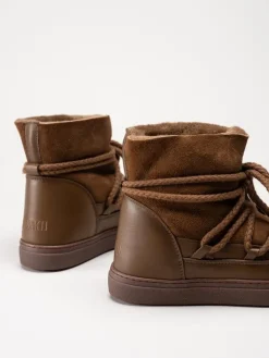 Inuikii - Classic - Bruna fårskinnsfodrade boots i mocka