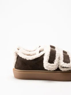 Inuikii - Shearling - Mörkbruna ullfodrade sneakers