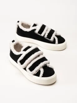 Inuikii - Shearling - Svarta ullfodrade sneakers