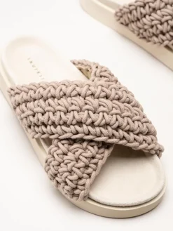 Inuikii - Woven - Beige virkade sandaler