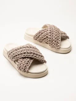 Inuikii - Woven - Beige virkade sandaler