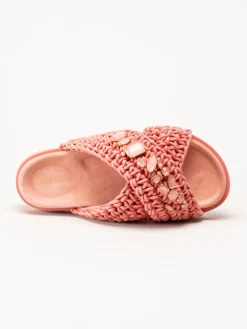 Inuikii - Woven Stones - Rosa slip in sandaler i virkad textil
