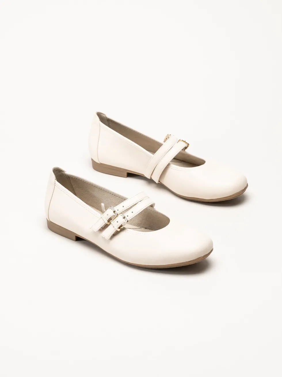 Jana - Beige ballerinaskor med sleif