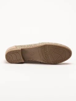Jana - Beige loafers i textil