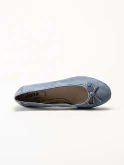 Jana - Blå ballerinaskor i textil