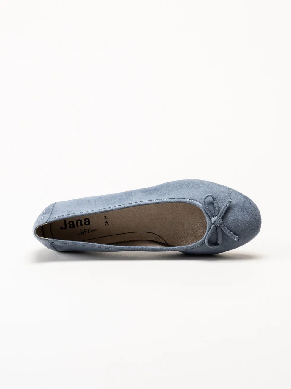 Jana - Blå ballerinaskor i textil