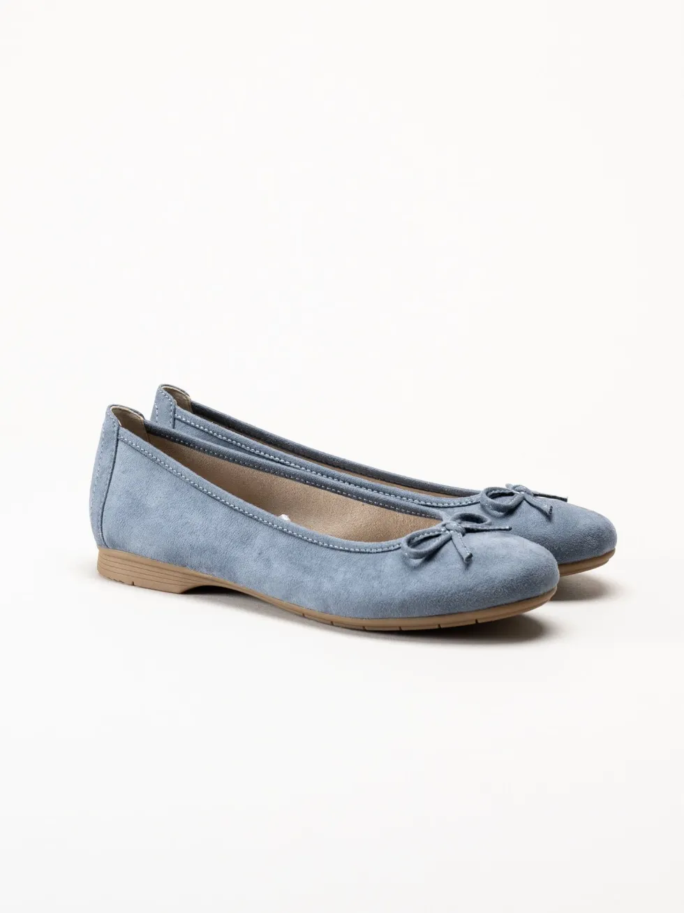 Jana - Blå ballerinaskor i textil