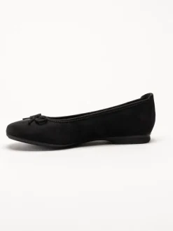 Jana - Svarta ballerinaskor i textil