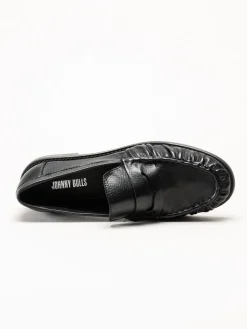 Johnny Bulls - Brooklyn - Svarta loafers i skinn