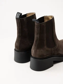 Johnny Bulls - Mörkbruna chelsea boots i mocka