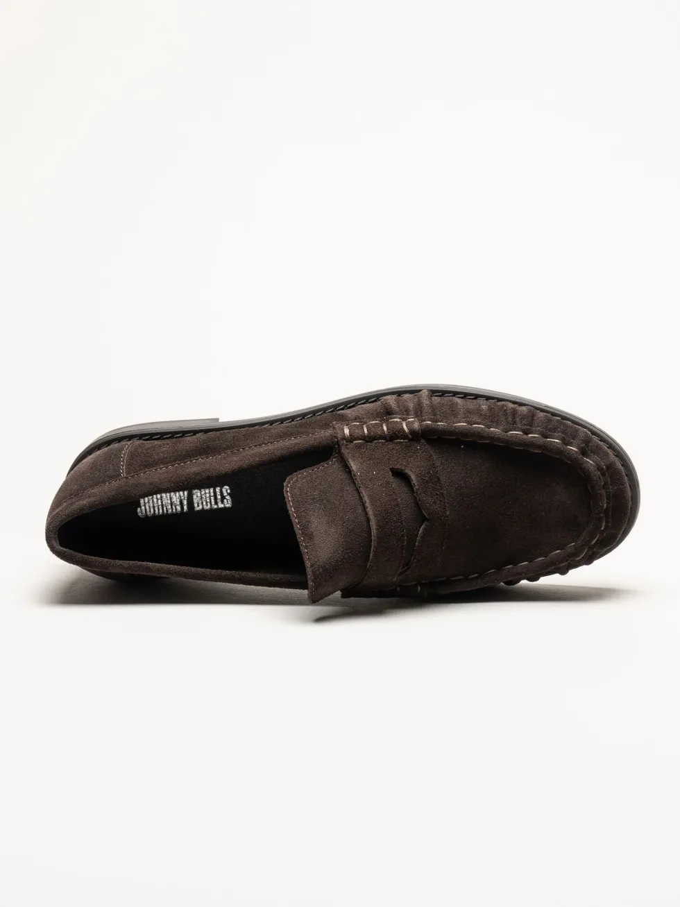 Johnny Bulls - Soho - Mörkbruna loafers i mocka