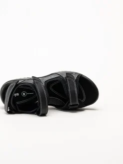 Joya - Komodo II - Svarta sandaler i skinn