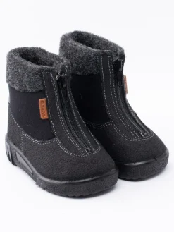Kuoma - Baby Fleece Collar - Svarta ullfodrade vinterkängor