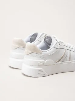 Lacoste - L002 EVO - Vita sneakers i skinn och mocka