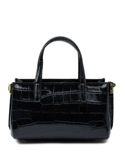Latalia - Ancona bag croco - Brun blank väska med krokoprägling
