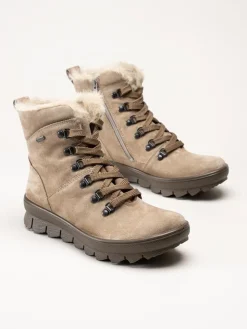 Legero - Beige fodrade kängor med Gore-Tex